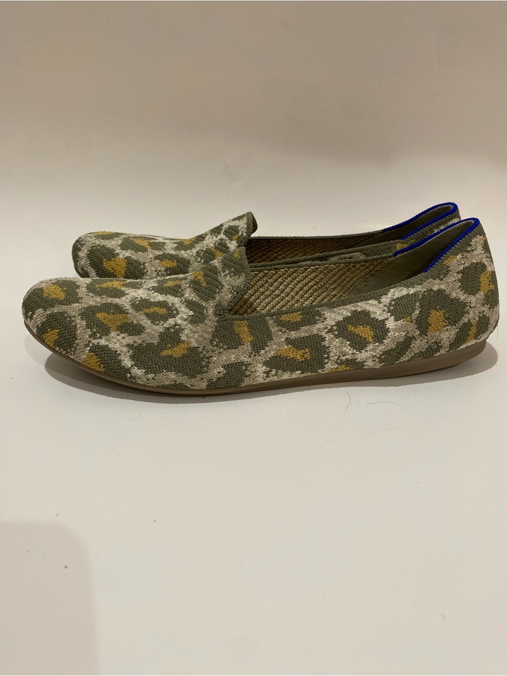 Rothy’s The Loafer Smoke Spot Animal Print Knit Slip-On Flats